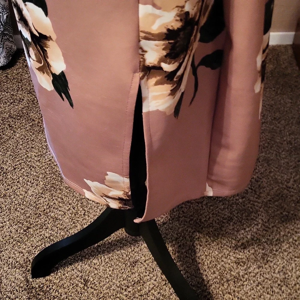EUC Haute Monde Pink/Brown/Green Floral Skirt size 2XL - Picture 2 of 7